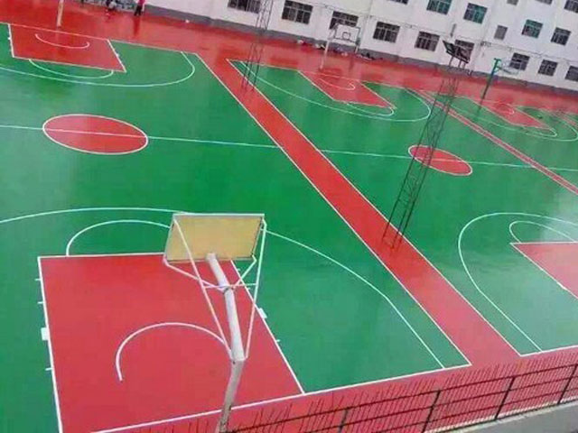 硅PU篮球场材料